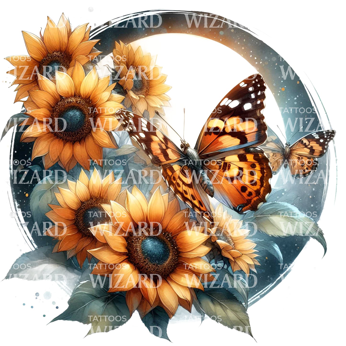 Butterfly In The Summer Tattoo Idea