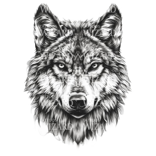 Canis Lupus Wolf Tattoo Design