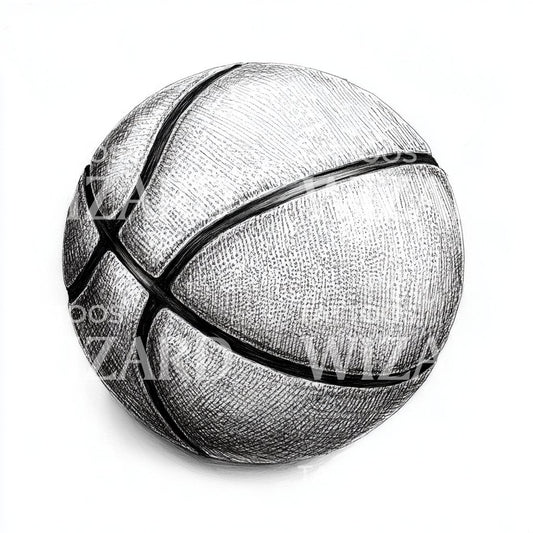 Classic Basketball Symbol of the Game Tattoo Design