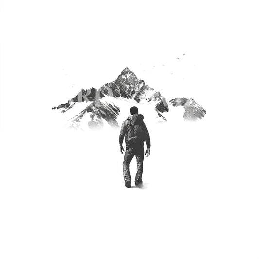 Climbing Mount Everest Tattoo Design