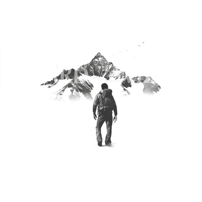 Climbing Mount Everest Tattoo Design