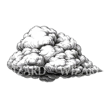 Cloud Drawn Tattoo Idea