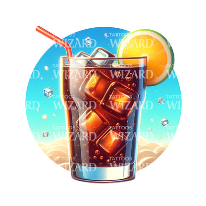Cola With Lemon Tattoo Idea