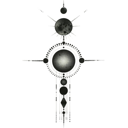 Cosmic Alignment Tattoo Design
