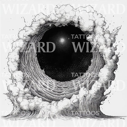 Cosmic Portal of the Universe Tattoo Design