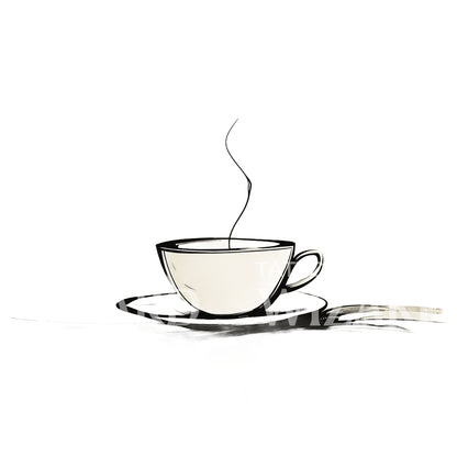 Cute Cup of Coffee Tattoo Design