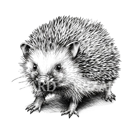 Cute Hedgehog Tattoo Idea