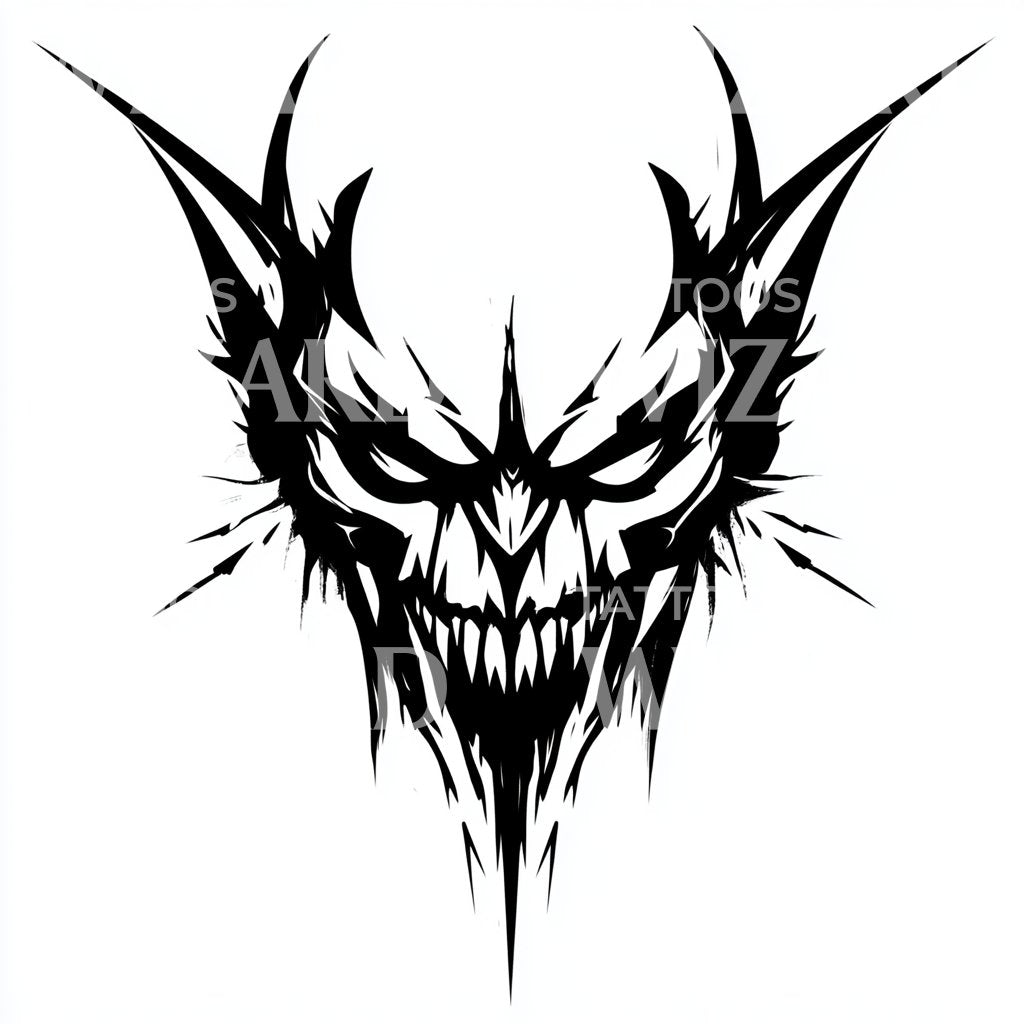 Demon Smile of Chaos Tattoo Design