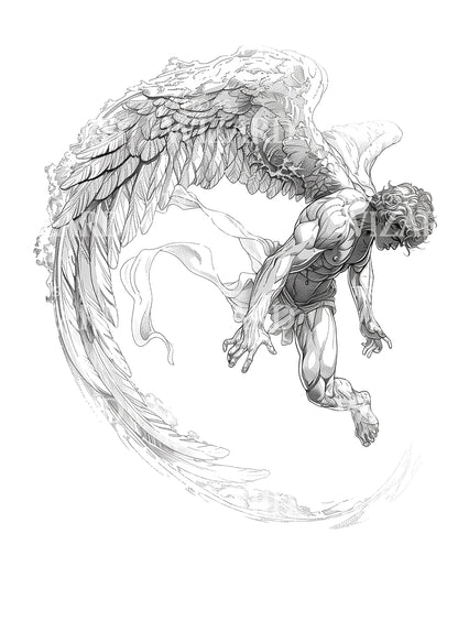 Falling Icarus Tattoo Design