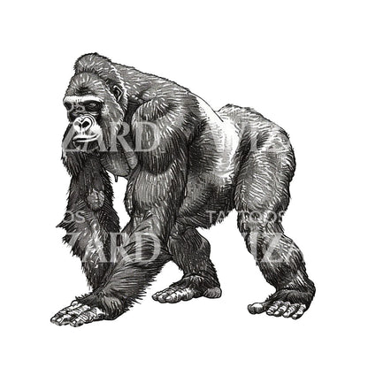 Fierce Gorilla Tattoo Idea