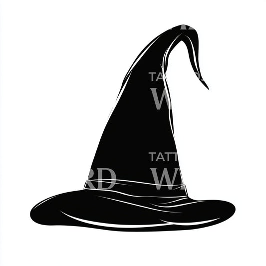 Gandalf Hat Silhouette Tattoo Design