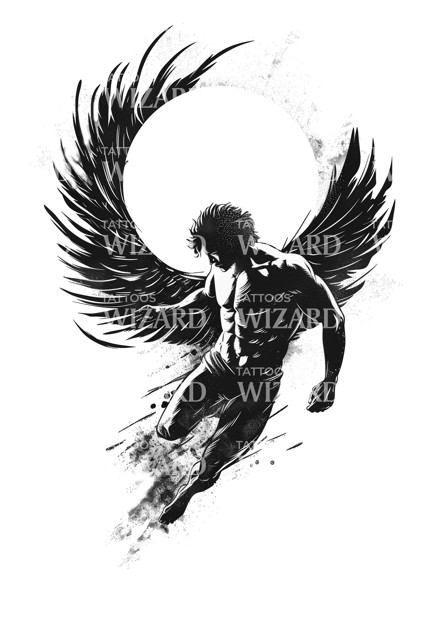 Greek Mythology Figure Icarus Tattoo Design