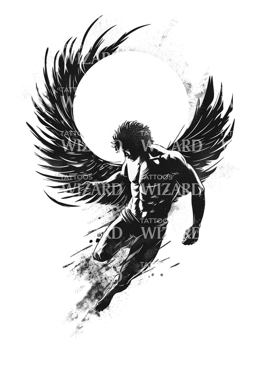 Greek Mythology Figure Icarus Tattoo Design