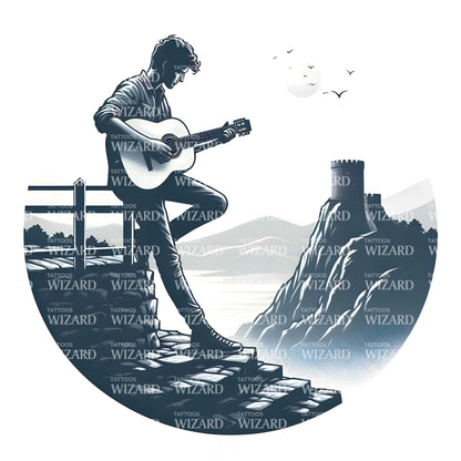 Guitarist At The Fortress Tattoo Idea