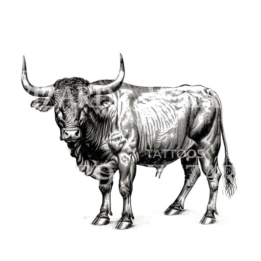 Heavy Bull Dominant Tattoo Idea