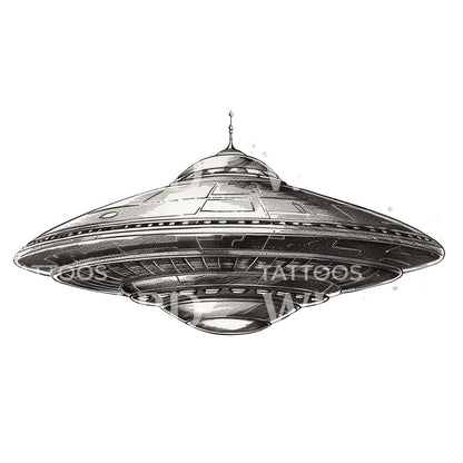 Ink Flying Saucer Tattoo Idea
