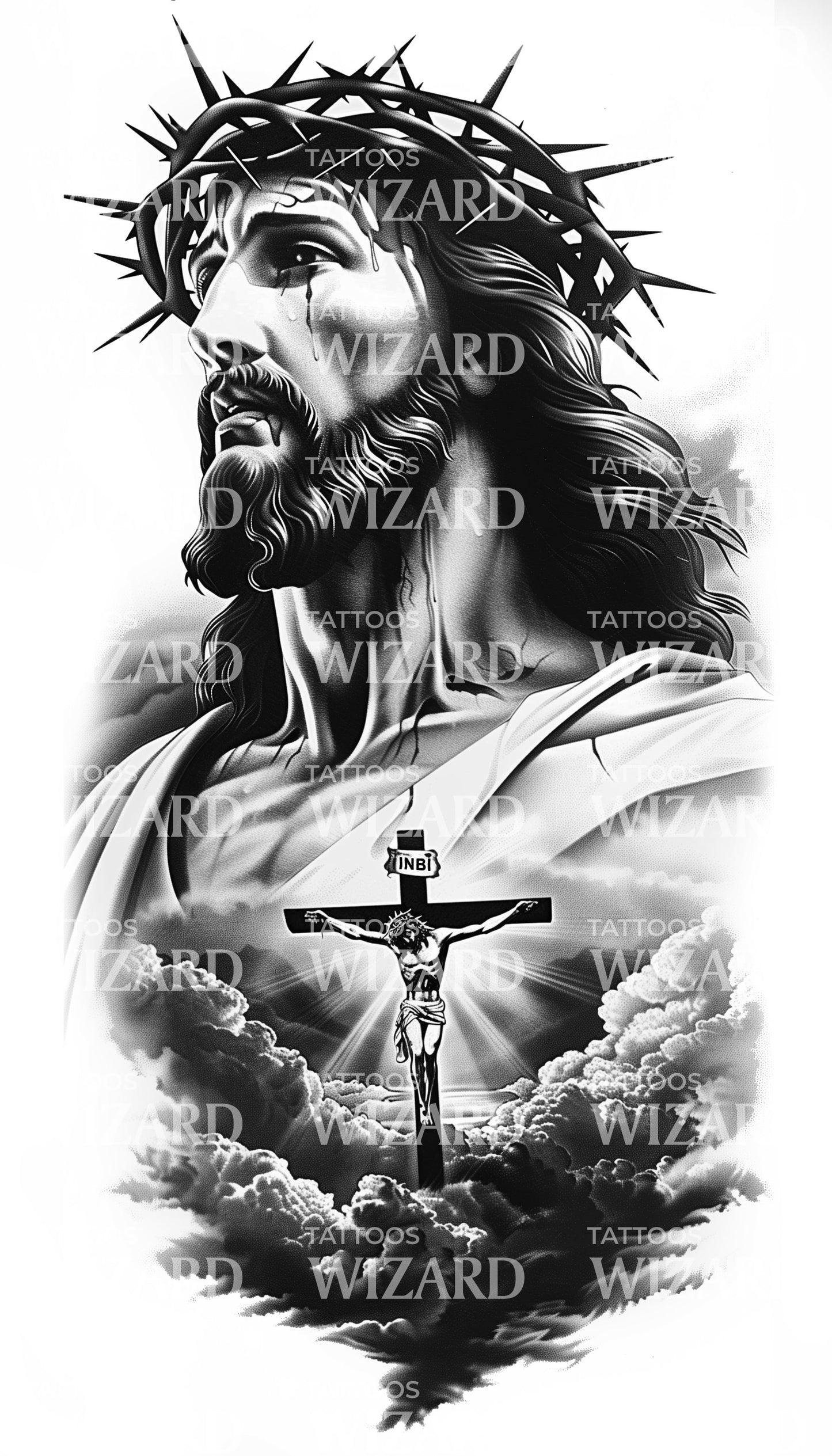 Jesus Christ INRI / ΙΝΒΙ Tattoo Design