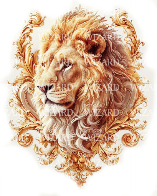 King of the Jungle Tattoo Design