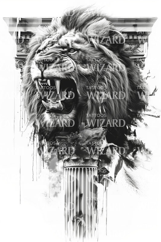 Lion Among Men Tattoo Design