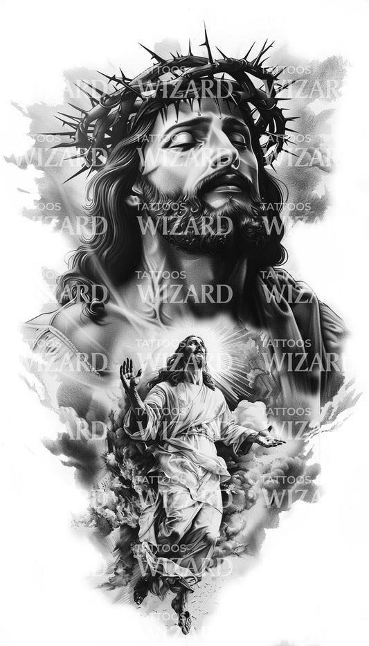 Lord and Savior Jesus Christ Tattoo Design