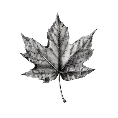 Maple Leaf Ink Tattoo Idea