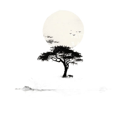 Minimalist Island Tattoo Design