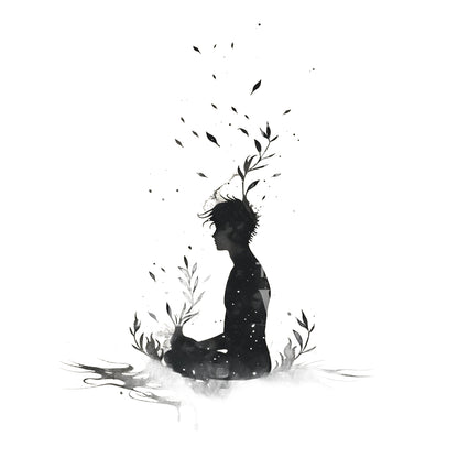 A Minimalist Meditative Man Tattoo Design