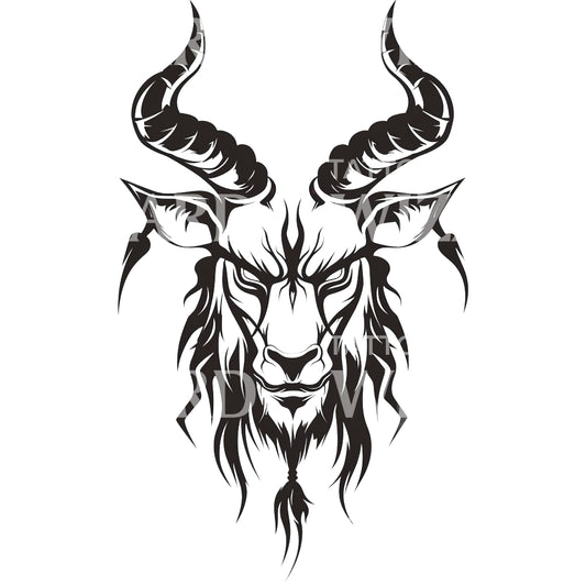 Minotaur Head Minimalist Tattoo Design