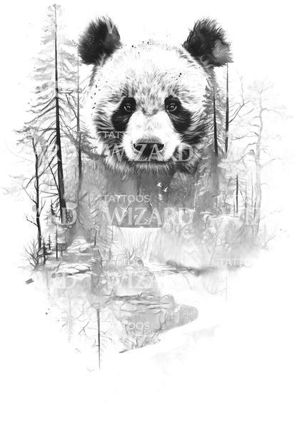 Panda Sleeve Tattoo Idea