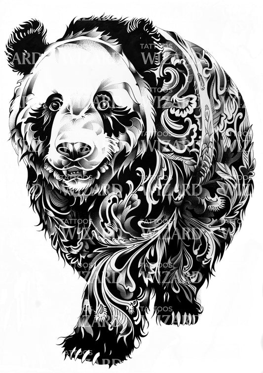 Panda With Tattoos Tattoo Idea