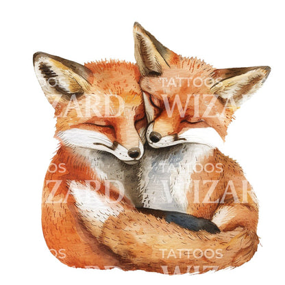 Spooning Couple of Lovers Tattoo Idea