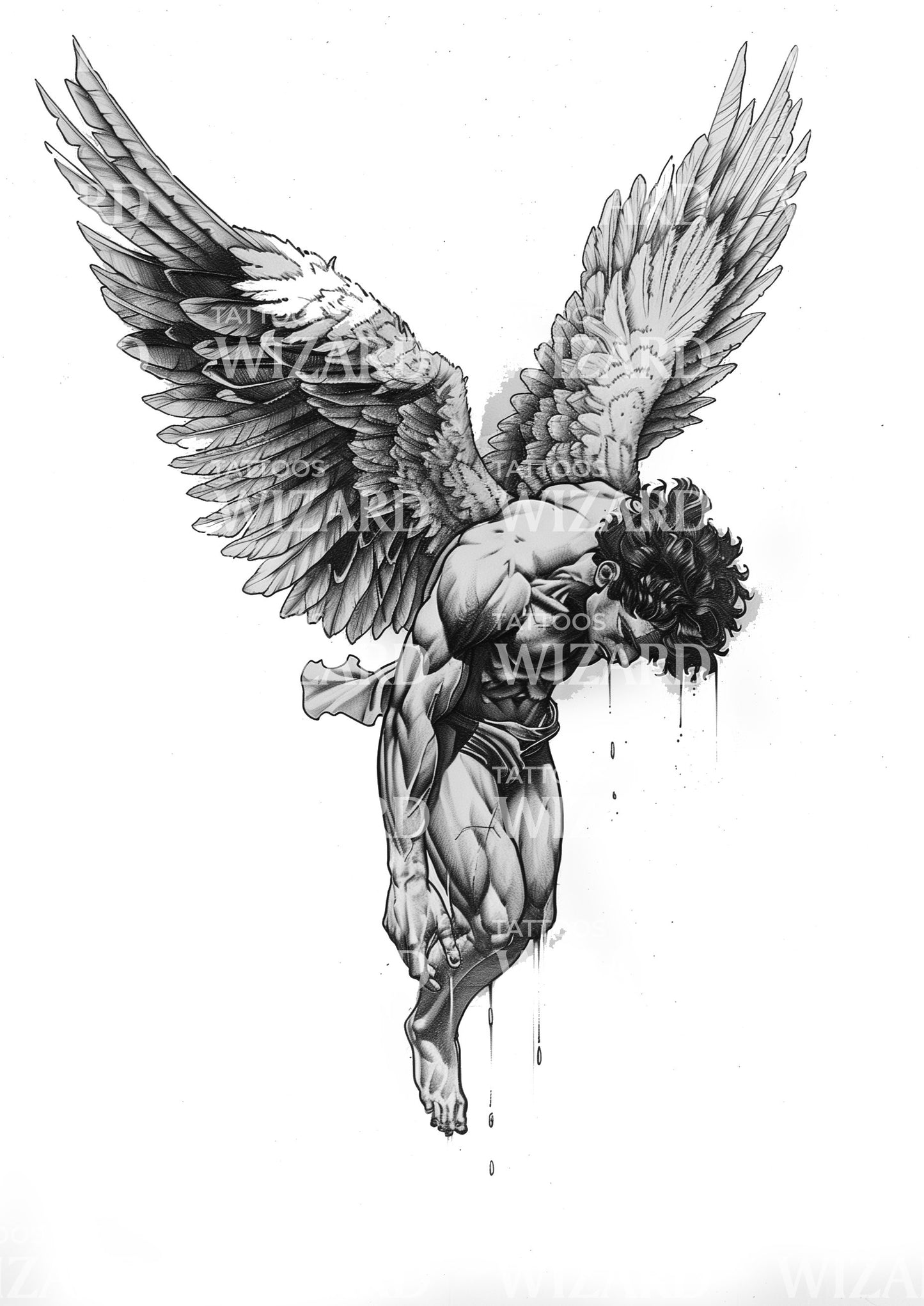 The Fall of Icarus Tattoo Design