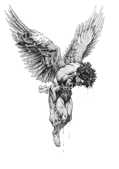The Fall of Icarus Tattoo Design