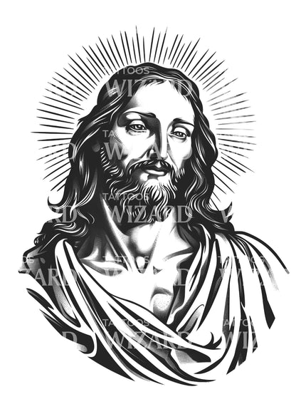 The Messiah Jesus of Nazareth Tattoo Design
