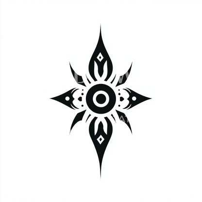 Tribal Divination Glyph of Mystic Power Tattoo Design