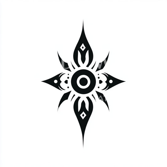 Tribal Divination Glyph of Mystic Power Tattoo Design