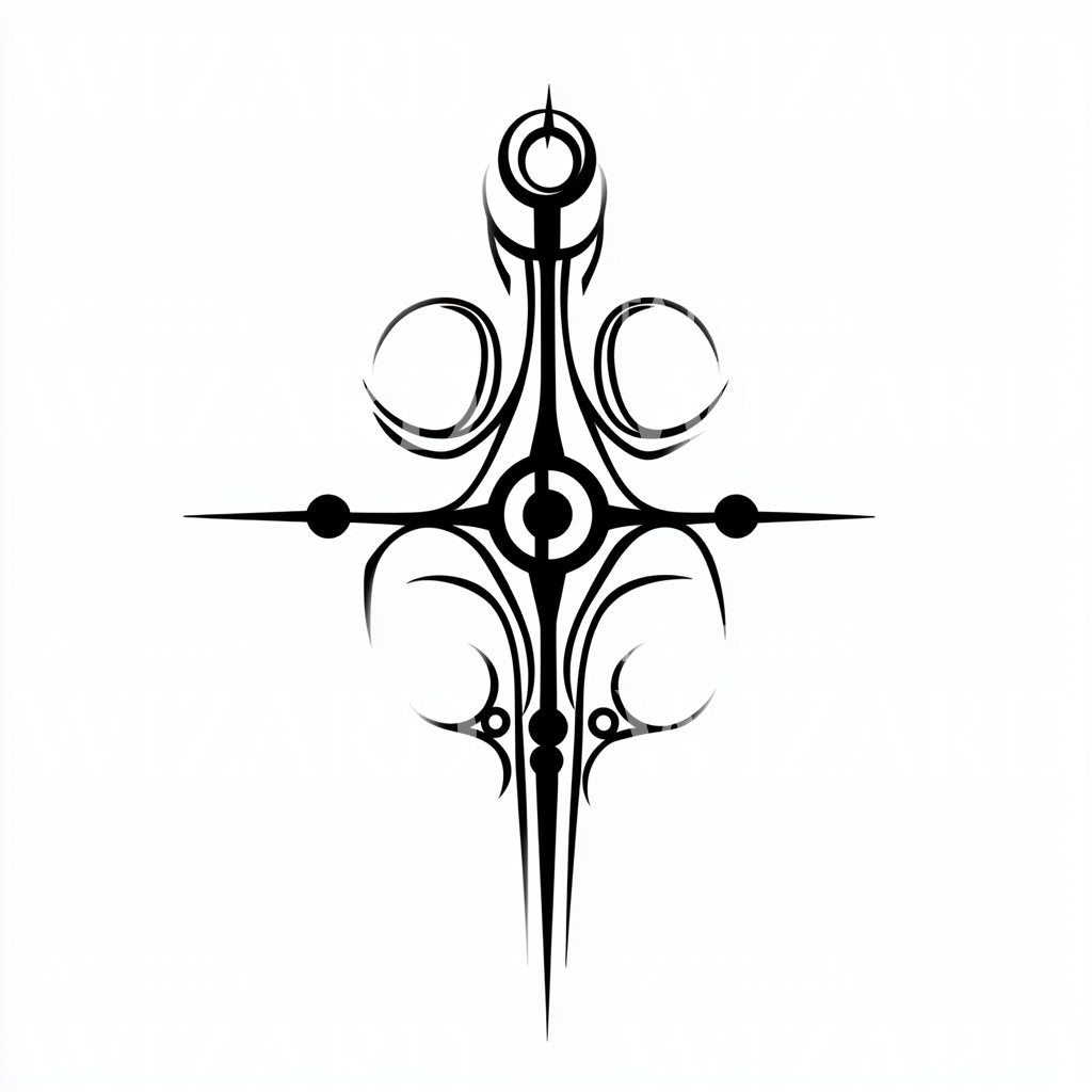 Tribal Magic Symbol of Power Tattoo Design