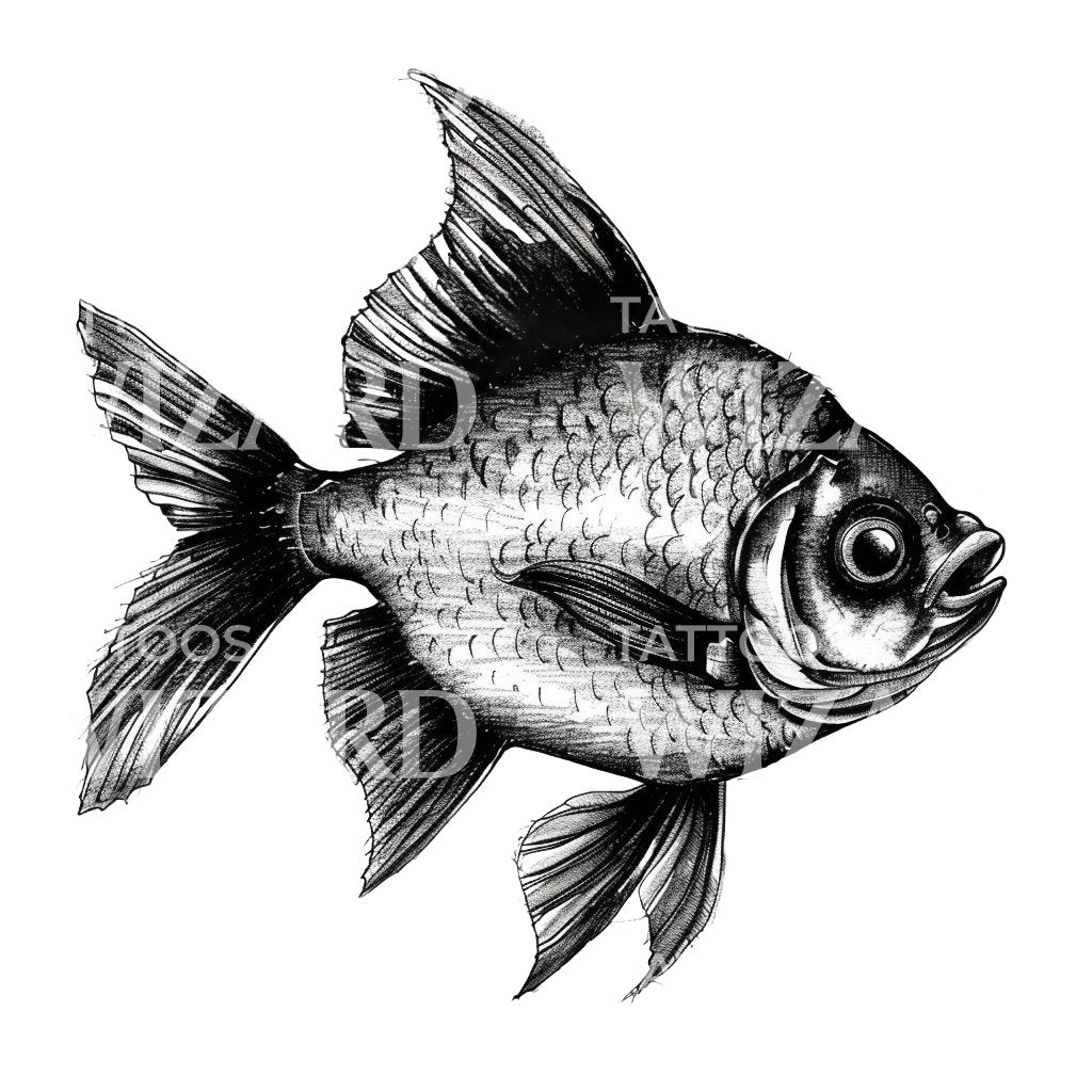 Vintage Fish Illustration Tattoo Idea