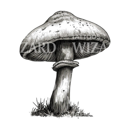 Vintage Mushroom Tattoo Idea