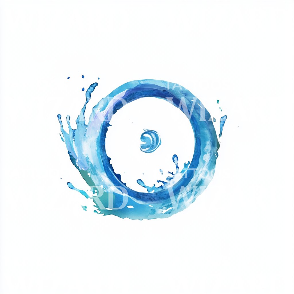 水彩泪滴纹身设计 – Tattoos Wizard Designs