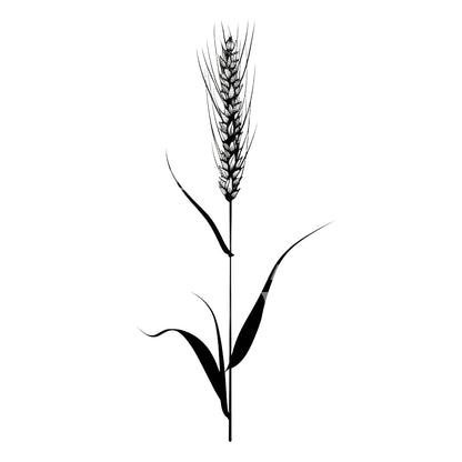 Wheat Kernel Minimalist Tattoo Design