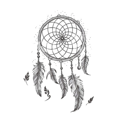 Black and Grey Dream Catcher Tattoo Design