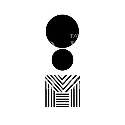 Abstract Geometric Composition Tattoo Design