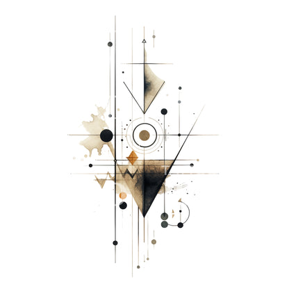 Minimalistic Triangle Abstract Shapes Tattoo Design