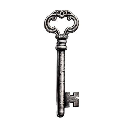 Vintage Key Black & Grey Tattoo Design