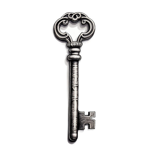 Vintage Schlüssel Schwarz &amp; Grau Tattoo Design