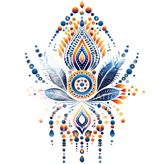 Aboriginal Colorful Art Tattoo Design