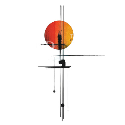 Abstract Balancing Life Tattoo Design