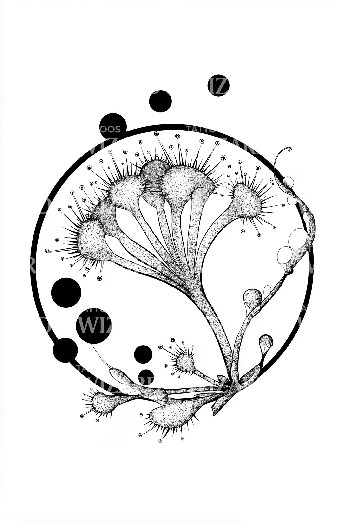 Abstract Bloom Orbit Tattoo Idea