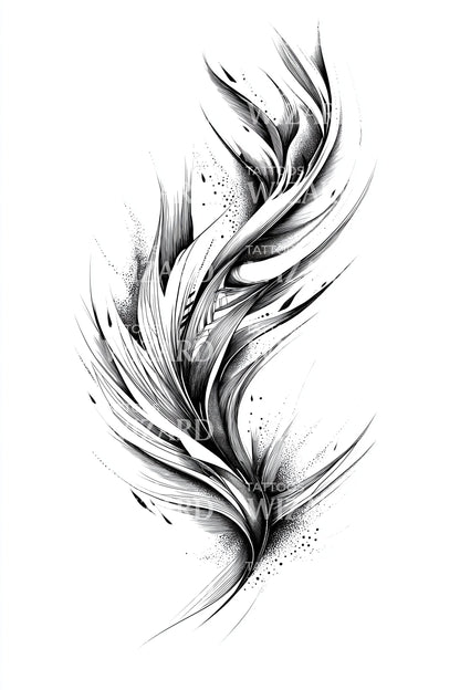 Abstracte Veer Werveling Tatoeage Ontwerp